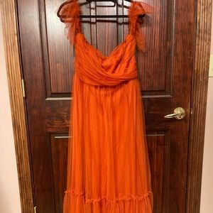 Burnt orange ankle length flowy dress.  2XL fits more like a XL. NWT very pretty